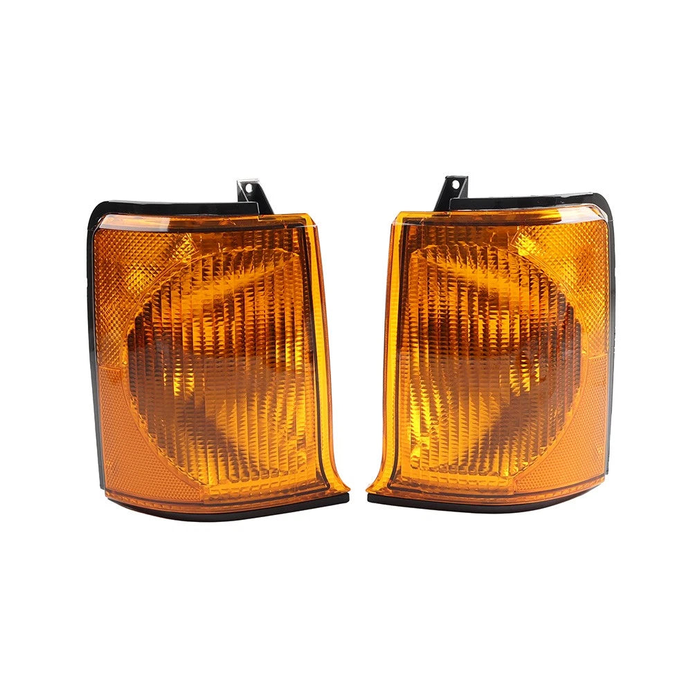 1 Pair Front Indicator Light Yellow Lens For Land Rover Discovery 2 1999-2002