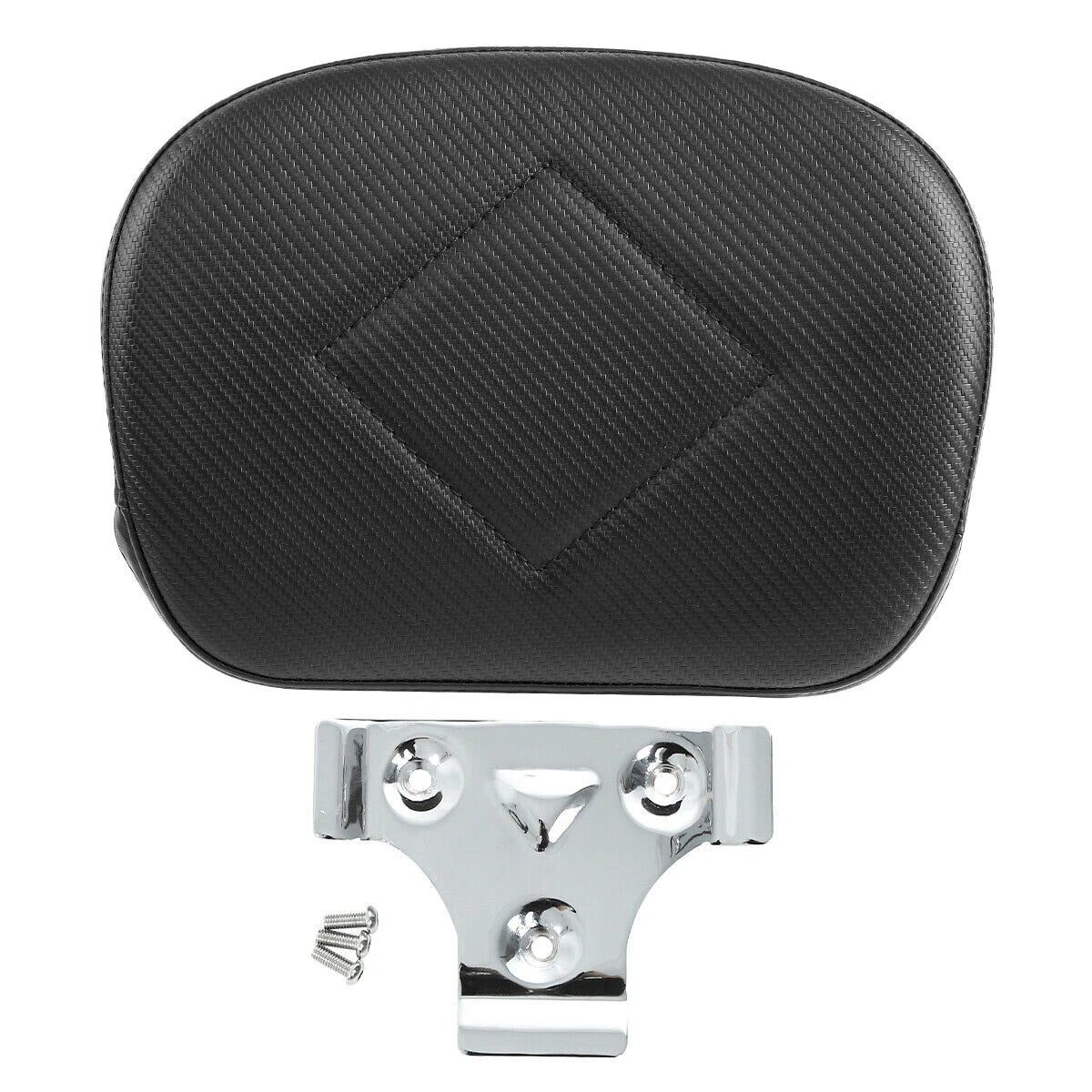 Black Rear Passenger Backrest Pad & Mount Brackets Fit For Harley Touring Glide