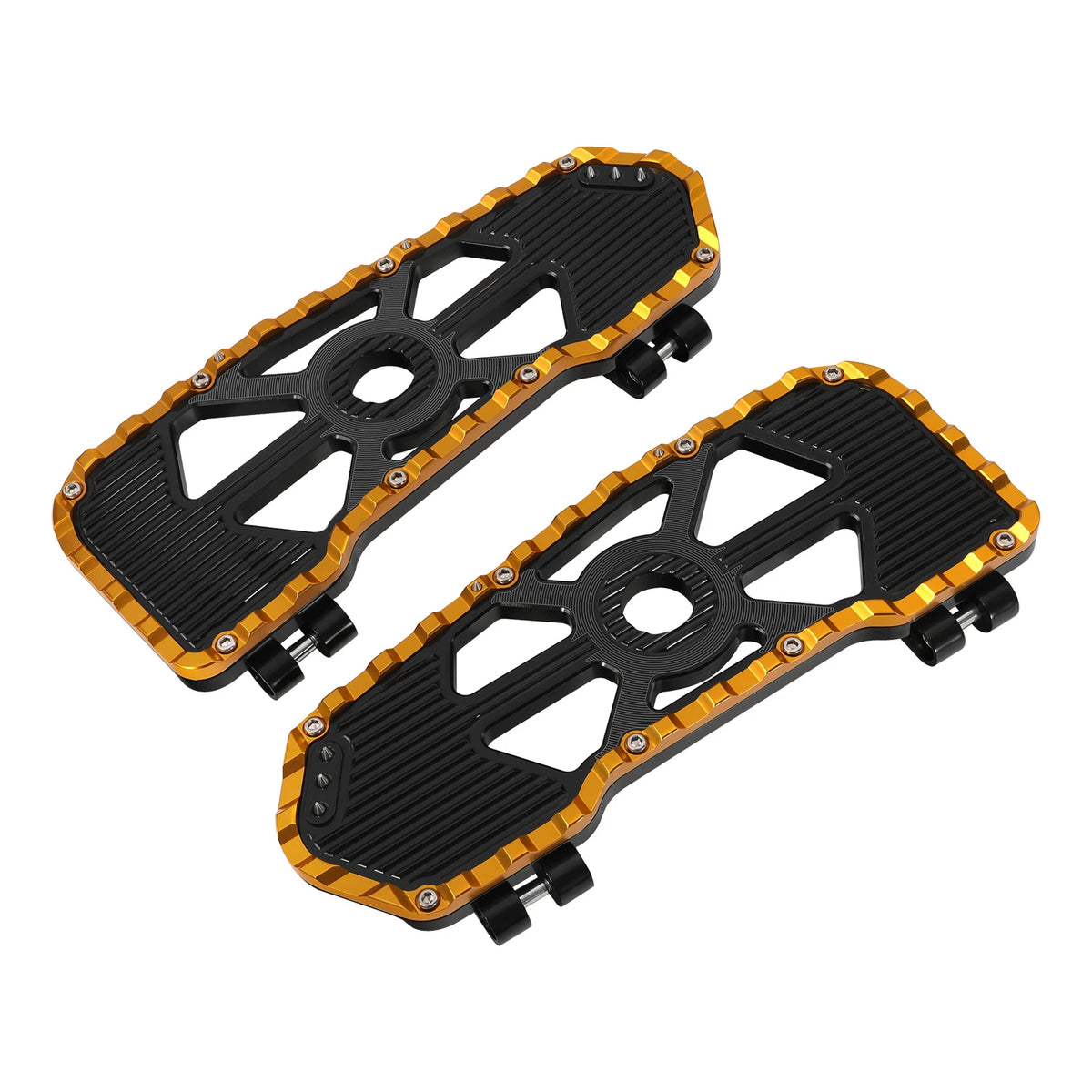 Driver Rider Footboard Floorboard Fit For Harley Electra Glide 09-24 Black Gold