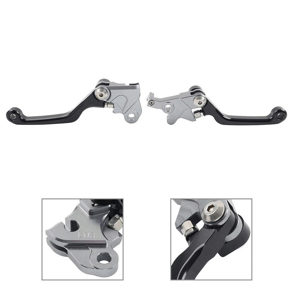 Pair Pivot Brake Clutch Lever For YAMAHA WR 250F WR 450F 01-16 WR250F WR450F Blk