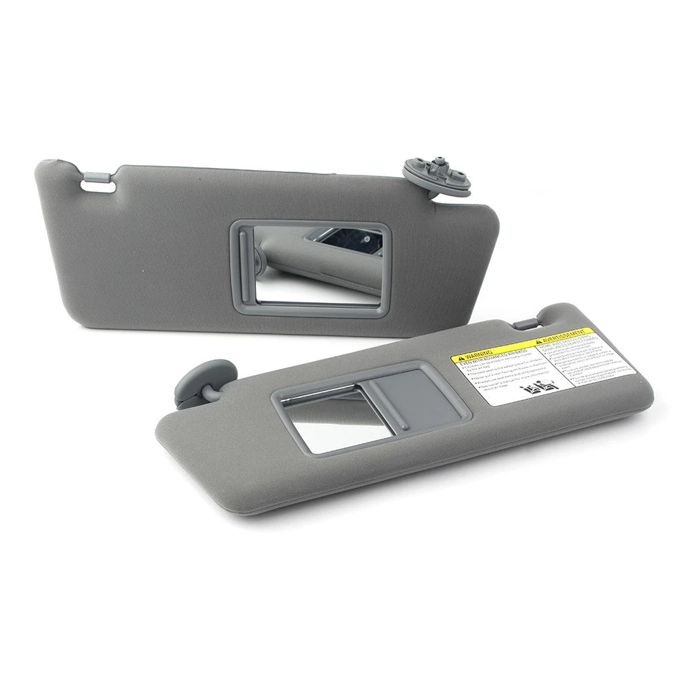 1 Pair LH & RH Sides Gray Sun Visor for Toyota Tacoma 2005 - 2015 W/O Light US