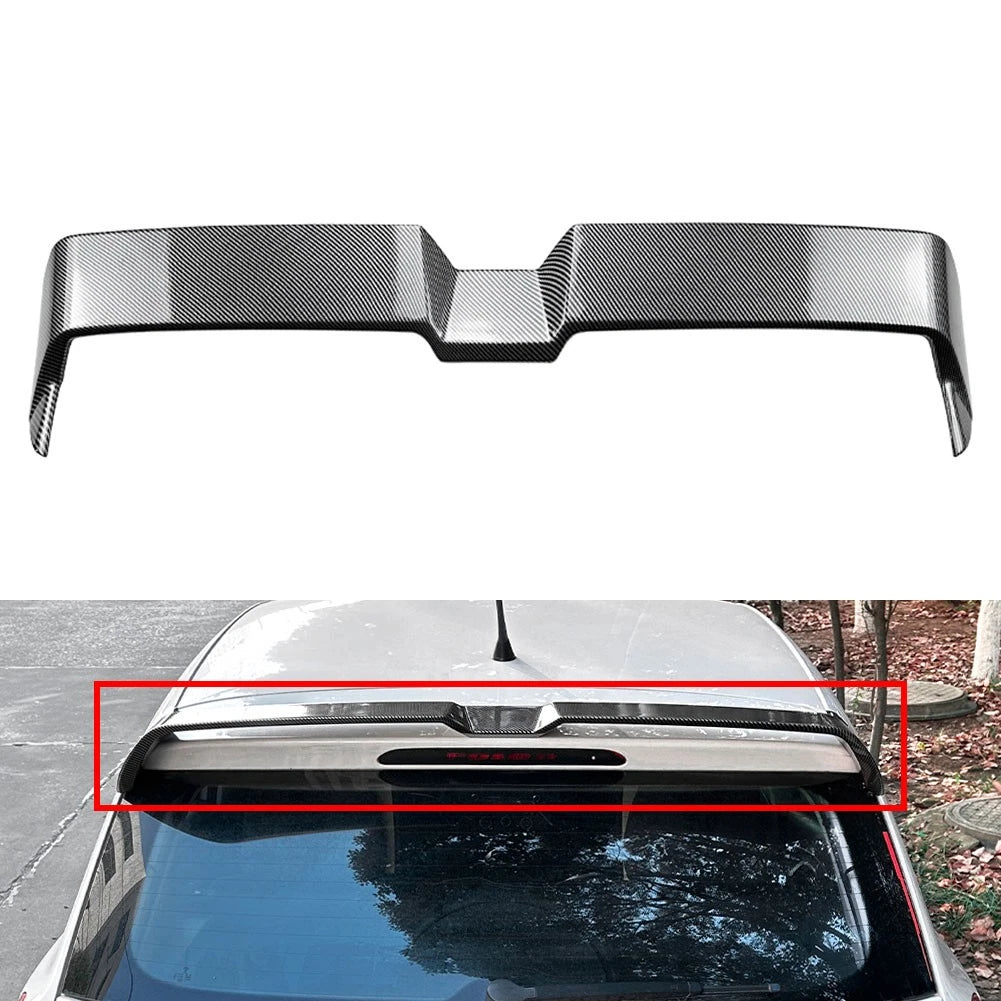 Rear Trunk Spoiler Lip Roof Wing For VW Polo MK5 6R 6C 09-17 Carbon Fiber Black