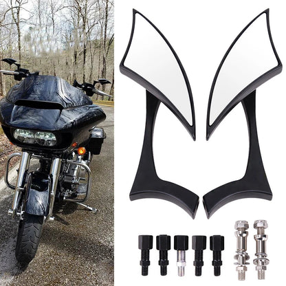 Black Motorcycle Side Mirrors For Harley Street Glide Special Road Electra Glide