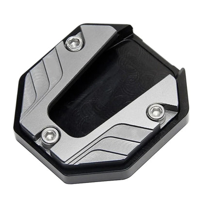 Kickstand Extender Foot Side Stand Extension Pad Support Plate Motorcycle Silver