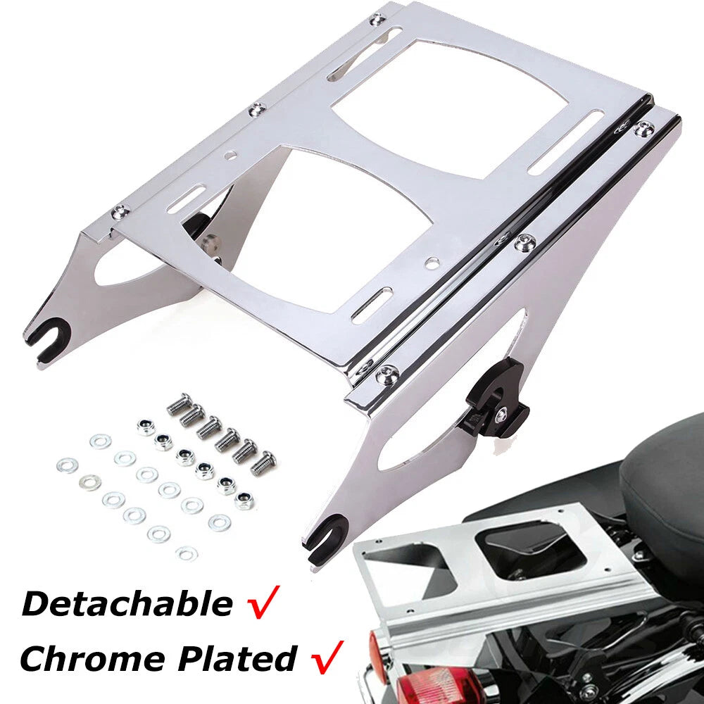 Detachable TwoUp Tour Pack Trunk Mount Rack Bracket for Harley Touring 2009-2013