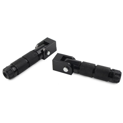 Universal 8mm Folding Passenger Foot Pegs for Electric Motor Bicycle ATV Black