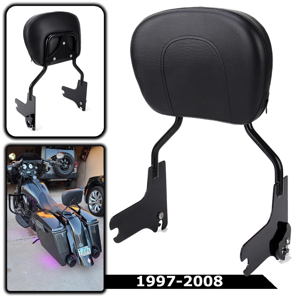 Detachable Passenger Backrest Sissy Bar For Harley Touring Road King 1997-2008