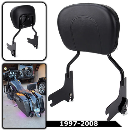 Detachable Passenger Backrest Sissy Bar For Harley Touring Road King 1997-2008