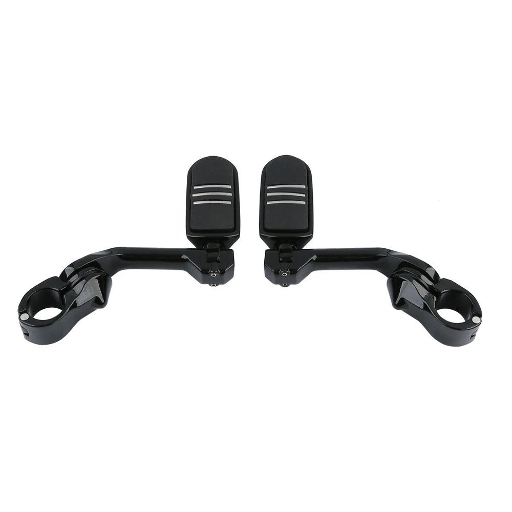 1-1/4" Long Angled Streamline Highway Engine Guard Foot Pegs For Harley Dyna US