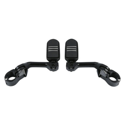 1-1/4" Long Angled Streamline Highway Engine Guard Foot Pegs For Harley Dyna US
