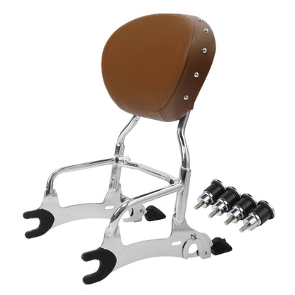 12" Sissy Bar Backrest & Mount Spool Fit For Indian Chief Dark Horse 2016-2018