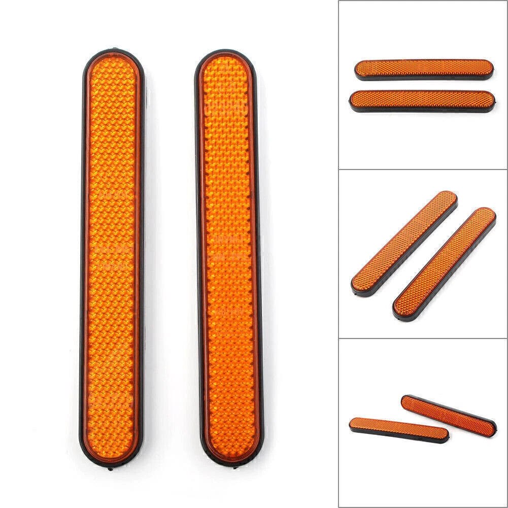 Rear Mudguard Fender Reflector For Harley Sportster 883 1200 X48 A1 ABS Orange