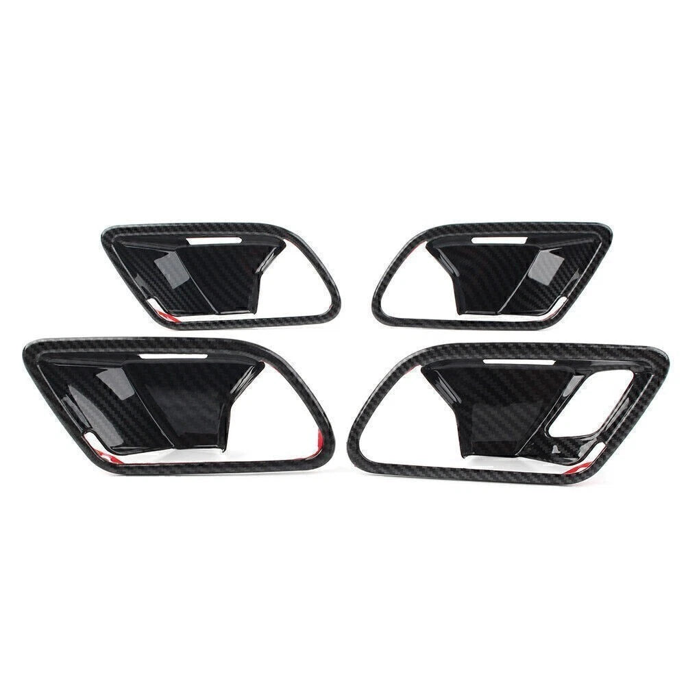 4pcs Carbon Fiber Inner Handle Bowl Covers For Mercedes-Benz A-Class W177 2019