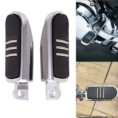 Chrome Motorcycle Foot Pegs Footrest For Harley Touring Dyna Softail Sportster