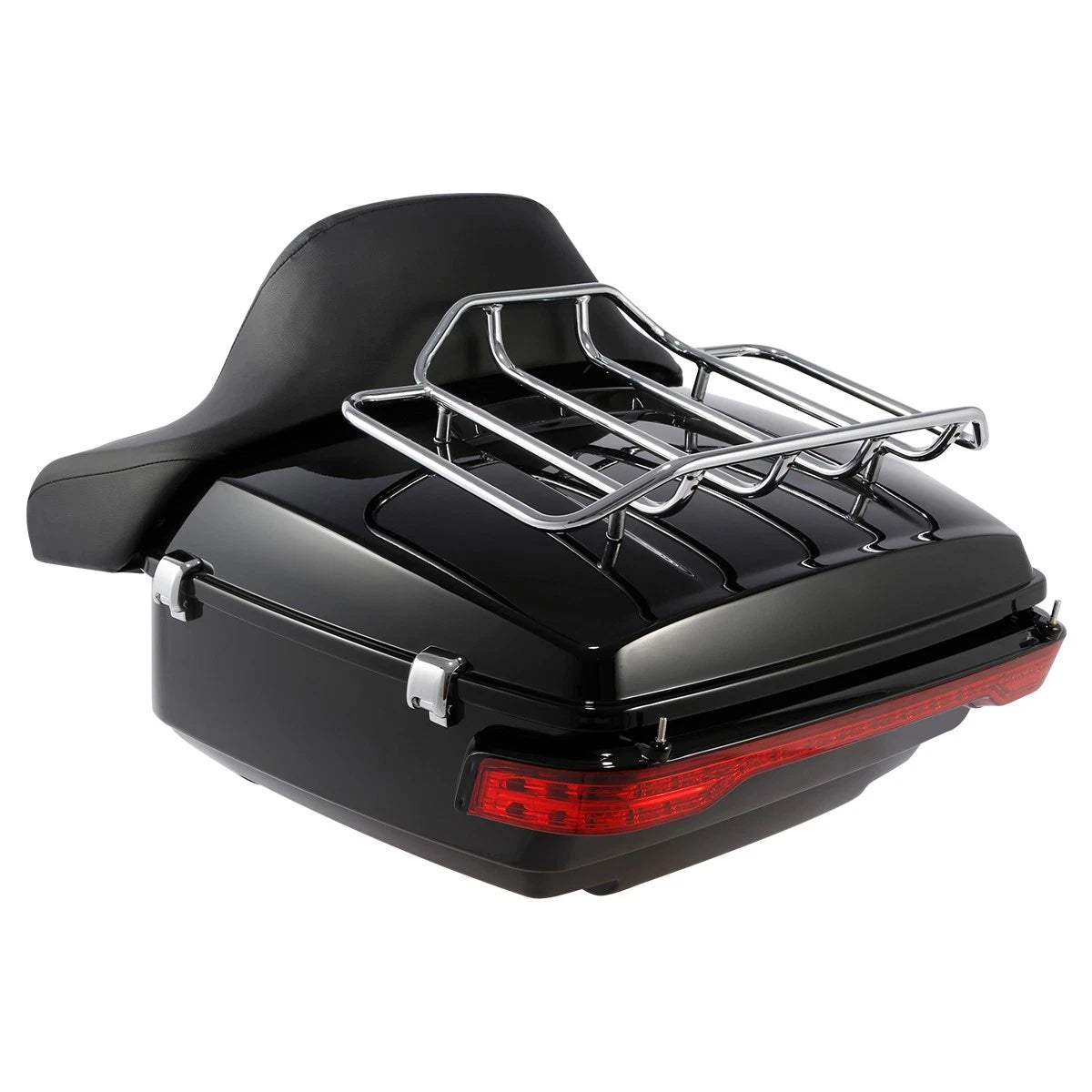 King Trunk Luggage Pad LED Tail Light Rack Mount For Harley Street Glide 2009-13