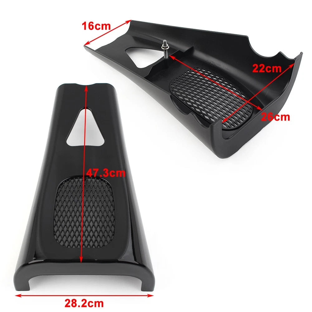 Stretched Chin Spoiler Scoop Black M8 For Harley Touring Road 2017+ Matte USA