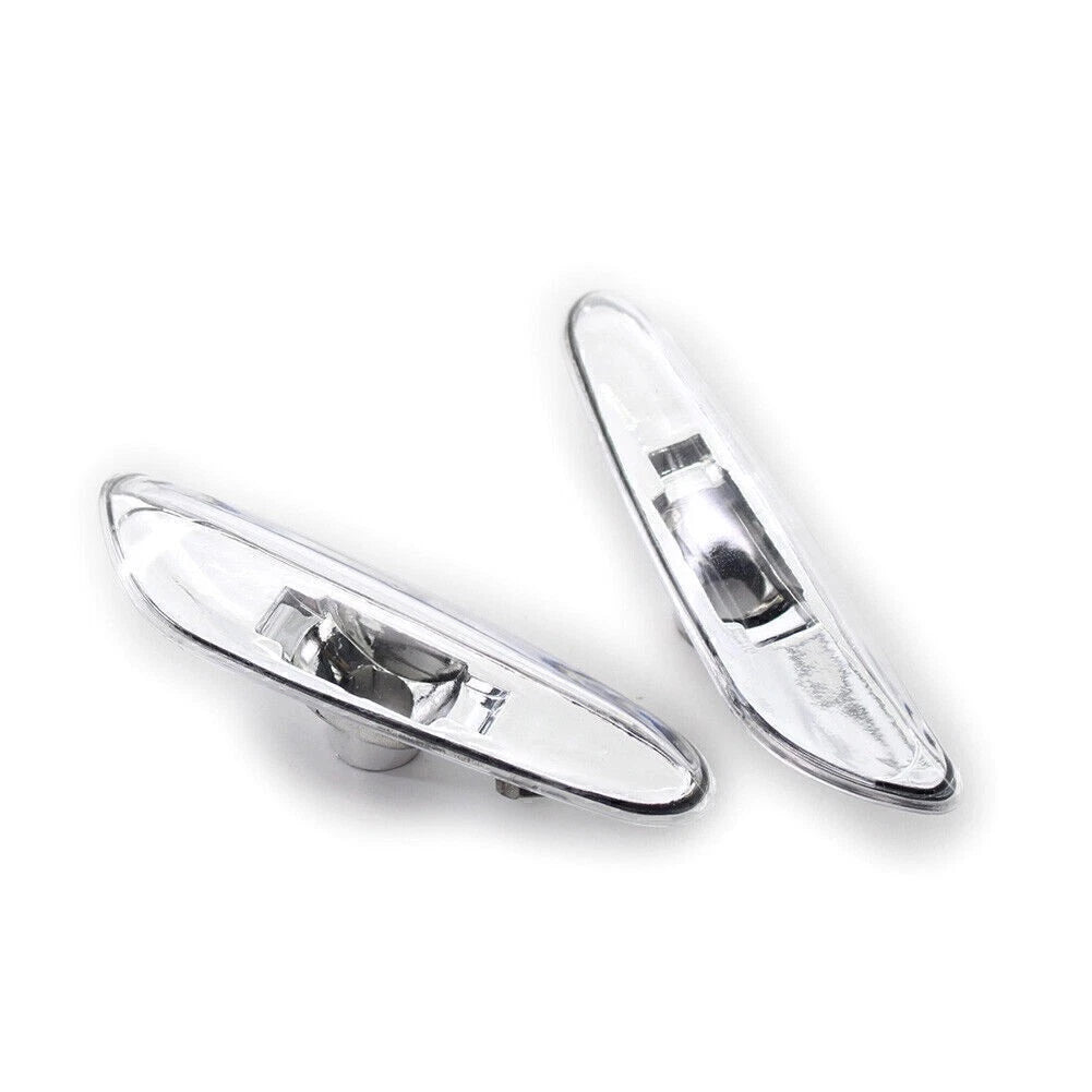 2pcs Side Marker Light Turn Signal Lamp Clear For BMW E46 4DR 02-05 63137165915