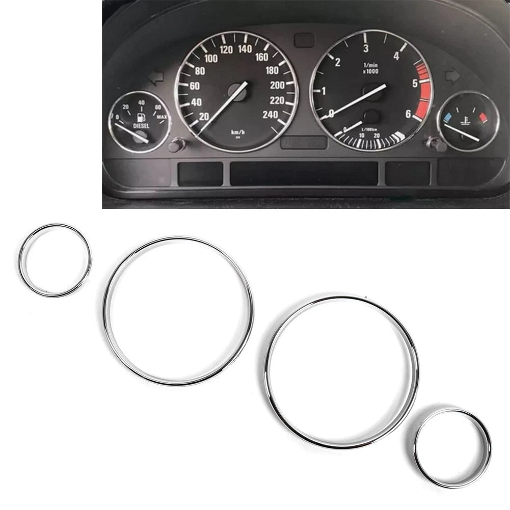 Speedometer Gauge Dial Rings Bezel Trim For BMW 5 7 Series E39 E38 M5 X5 E53
