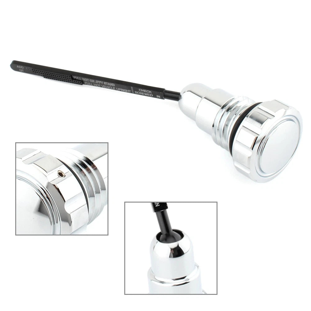 US Oil Dipstick Aluminum alloy For Harley Touring FLHR FLHX FLH/T FLTR Chrome