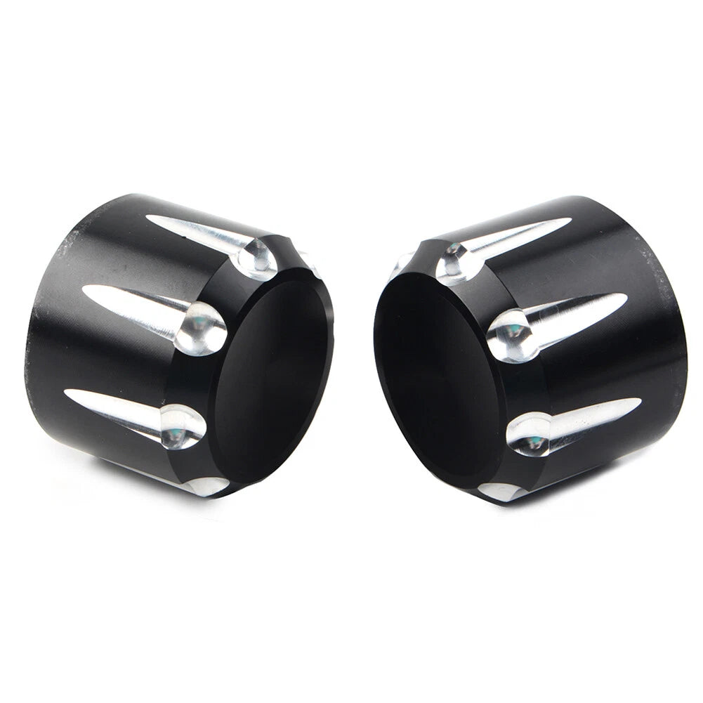 CNC Front Axle Nut Cover Cap Black For Harley Touring Road King Electra Glide US