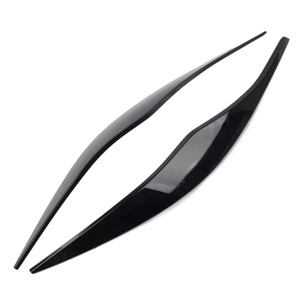 Headlight Eyelid Eyebrow Cover For BMW 3 Series E90 E91 2006-2011 Gloss Black