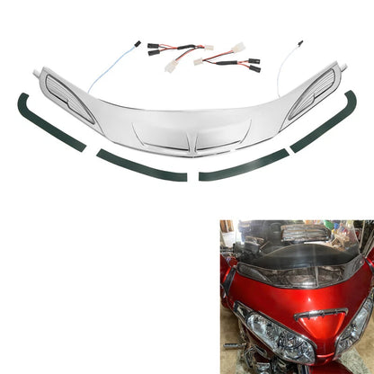 Chrome Windshield Trim & Light Fit For Honda Goldwing GL1800 01-17 F6B 13-17 US