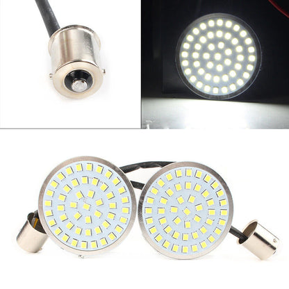 2" 1156 LED Turn Signal Inserts Style Amber Light for Harley Davidson 2pc