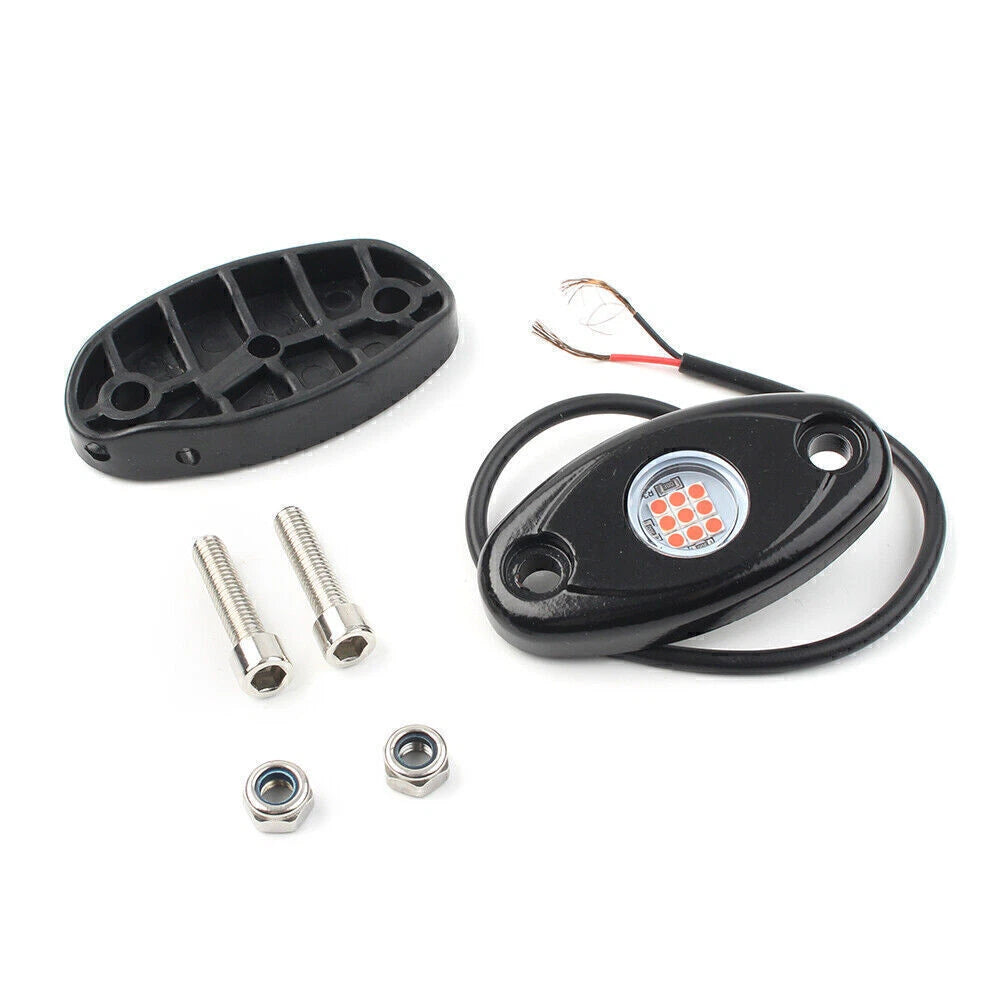 For Jeep Truck SUV Off-Road Boat Lamp 4 Pods High Power LED Rock Red Light Kit