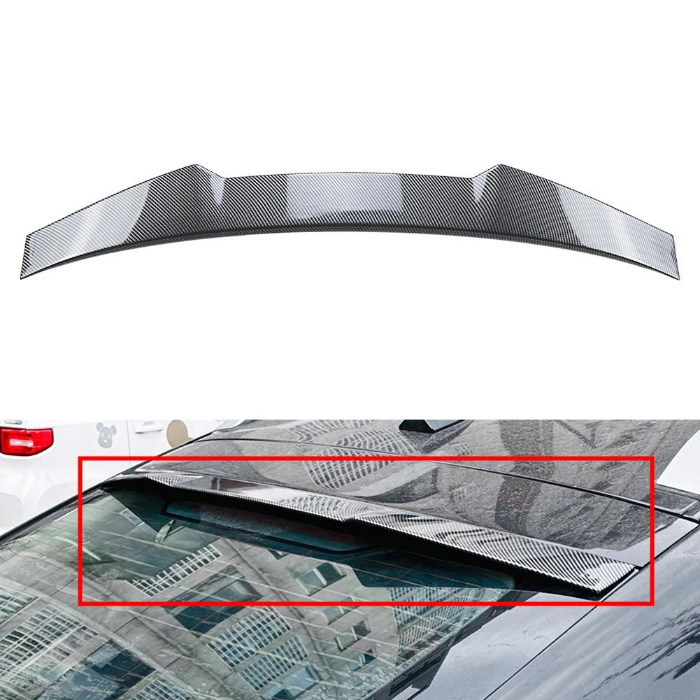 Carbon Fiber Look Rear Window Roof Spoiler Wing Lip For BMW X6 E71 E72 2008-2014