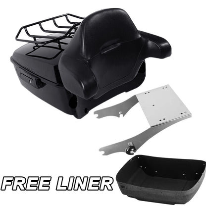 King Trunk Backrest Mount Rack Fit For Harley Touring Electra Glide 1997-2008 06