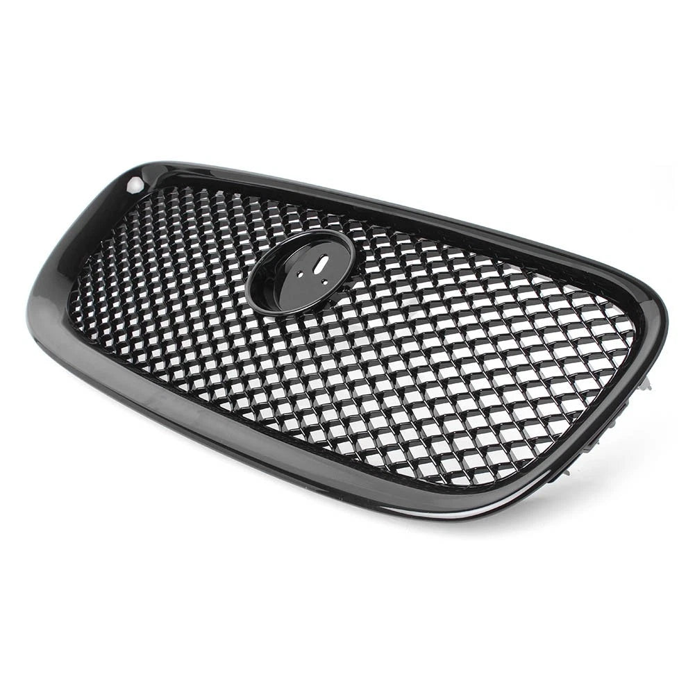 Front Center Upper Grille Glossy Black For Jaguar XF XFR 2012-2015