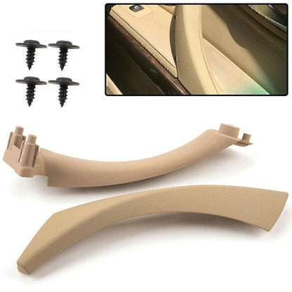 Beige Right Side Inner + Outer Door Panel Handle Pull Cover For BMW E90 3-Series