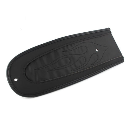 Flame Stitch Leather Rear Fender Bib For Harley Dyna 2006-2017 Motorcycle Black