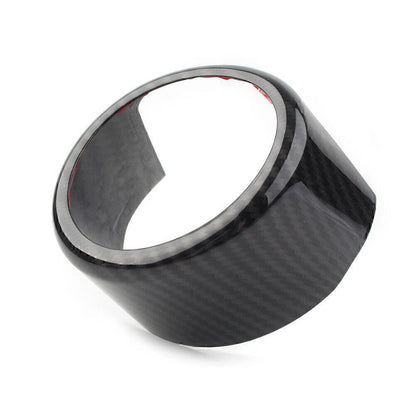 Front Grille Grill Logo Emblem Ring For Alfa Romeo Stelvio 2017-22 Carbon Fiber