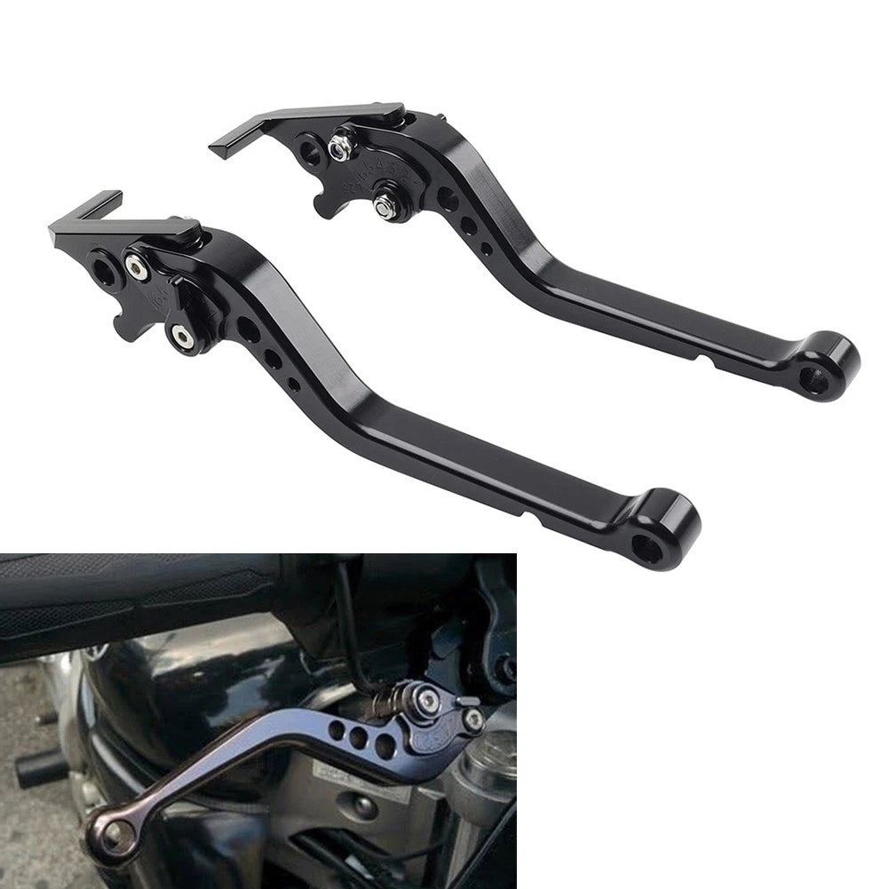 CNC Adjustable Long Brake Clutch Levers For Yamaha R1 R1M R1S 2015-2021 Black