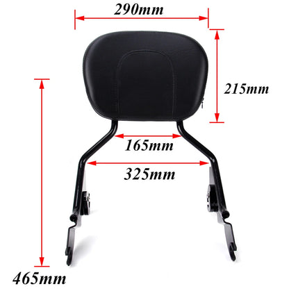 Detachable Backrest Sissy Bar & Pad For Harley Electra Street Road Glide 09-23