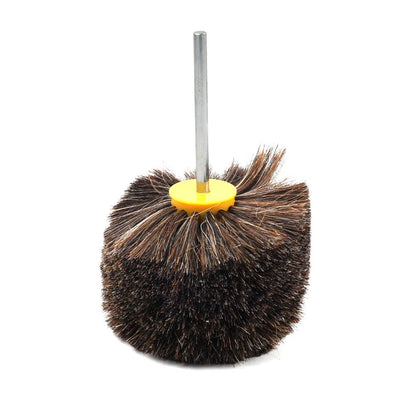 4" Horsehair Polishing Wheel Buffing Brush with Ball Head Wood Metal Rotary Tool