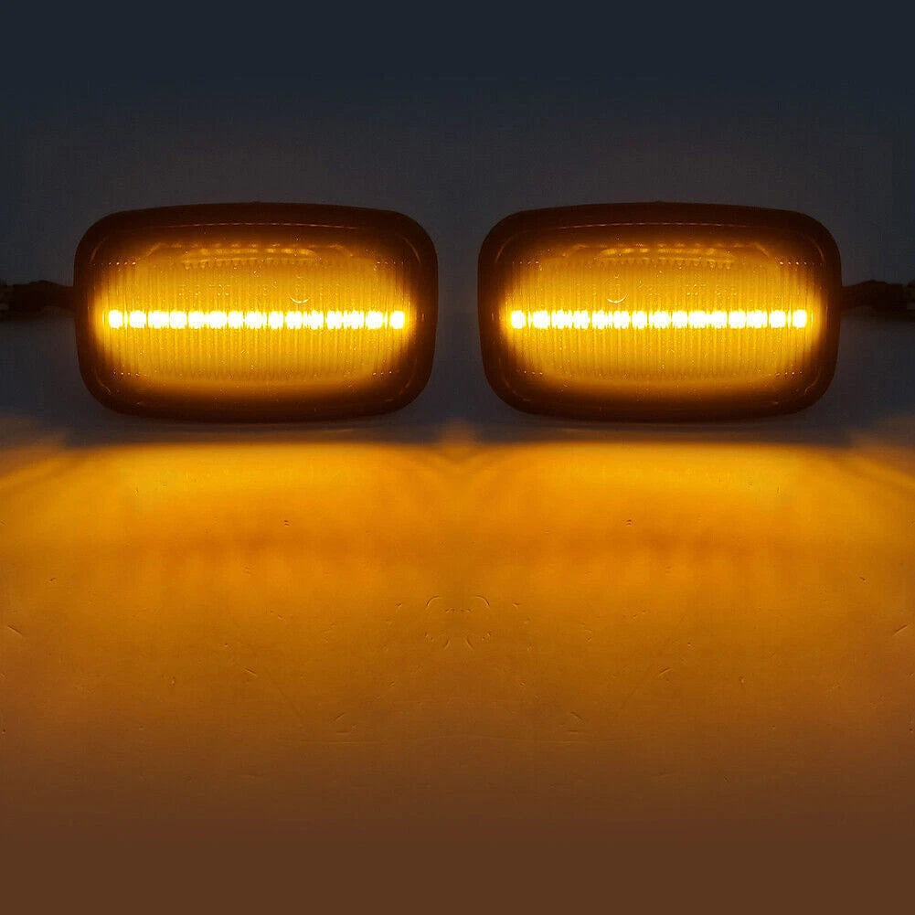 Dynamic LED Sequential Side Marker Light For Toyota Land Cruiser Black Shell US