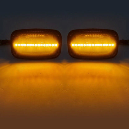 Dynamic LED Sequential Side Marker Light For Toyota Land Cruiser Black Shell US