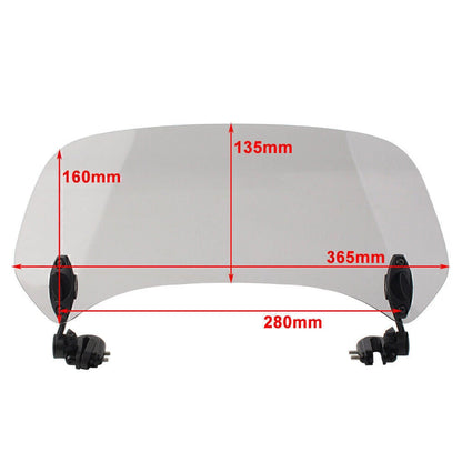 Windshield Adjustable Clip On Smoke Extension Spoiler Wind Deflector Motorcycle