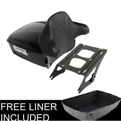 King Trunk Backrest Luggage Mount Rack Fit For Harley Road Glide King 2014-2026