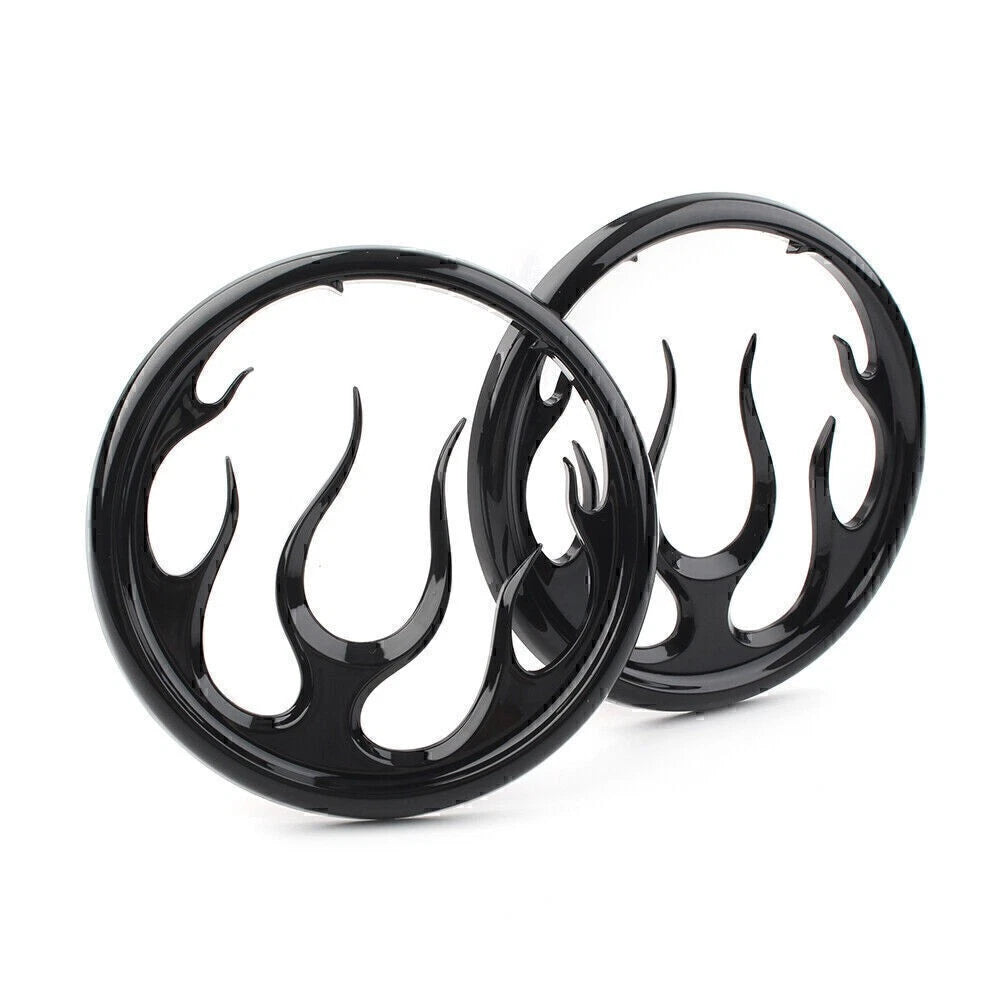 Flame Speaker Grill Accent Trim Cover for Harley Electra Street Glide Trikes