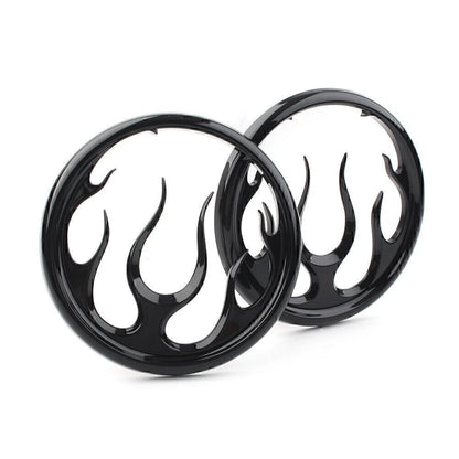 Flame Speaker Grill Accent Trim Cover for Harley Electra Street Glide Trikes
