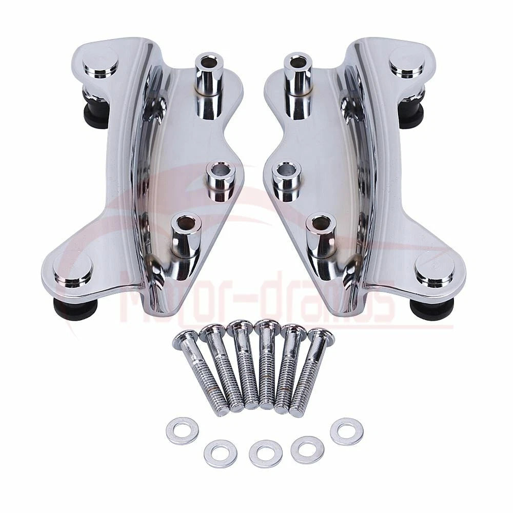Detachable 2-Up Tour Pack Pak Mounting Rack w/ docking hardware For Harley 09-13