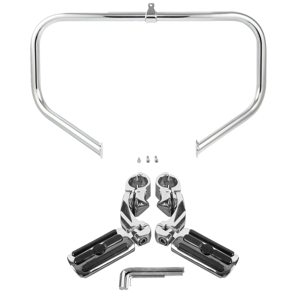 Highway Engine Guard Crash Bar Footpegs Fit For Harley Street Road Glide 09-24
