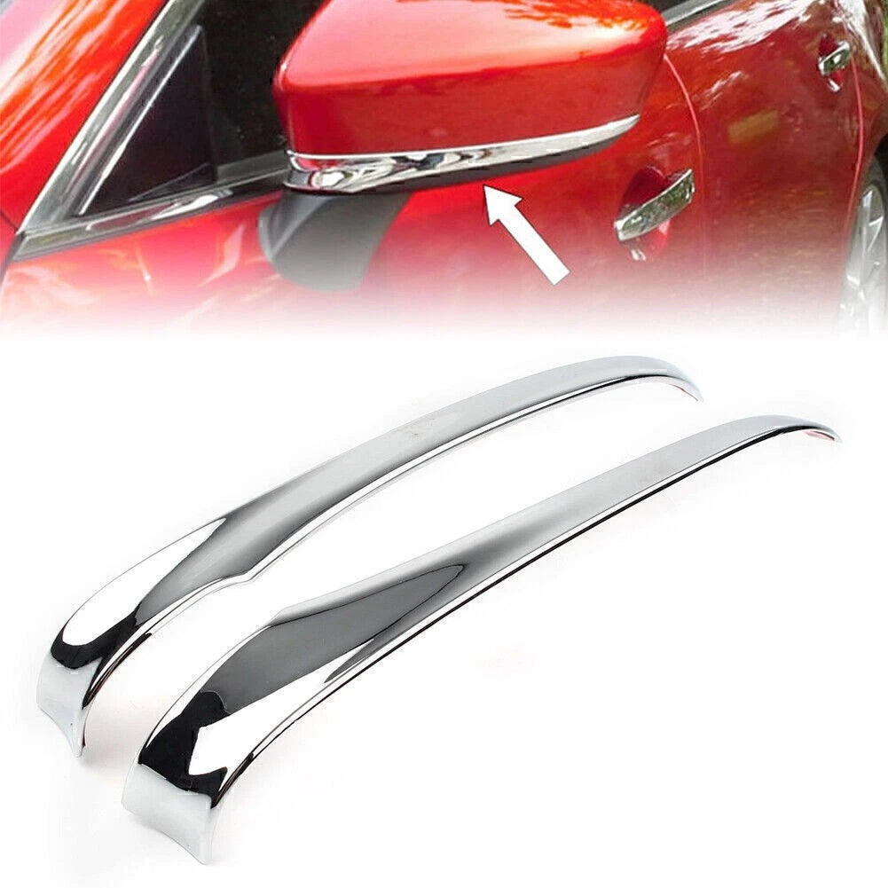 Chrome Side Door Rear View Mirror Cover Trim Strip For Mazda 6 Atenza 2013-2017