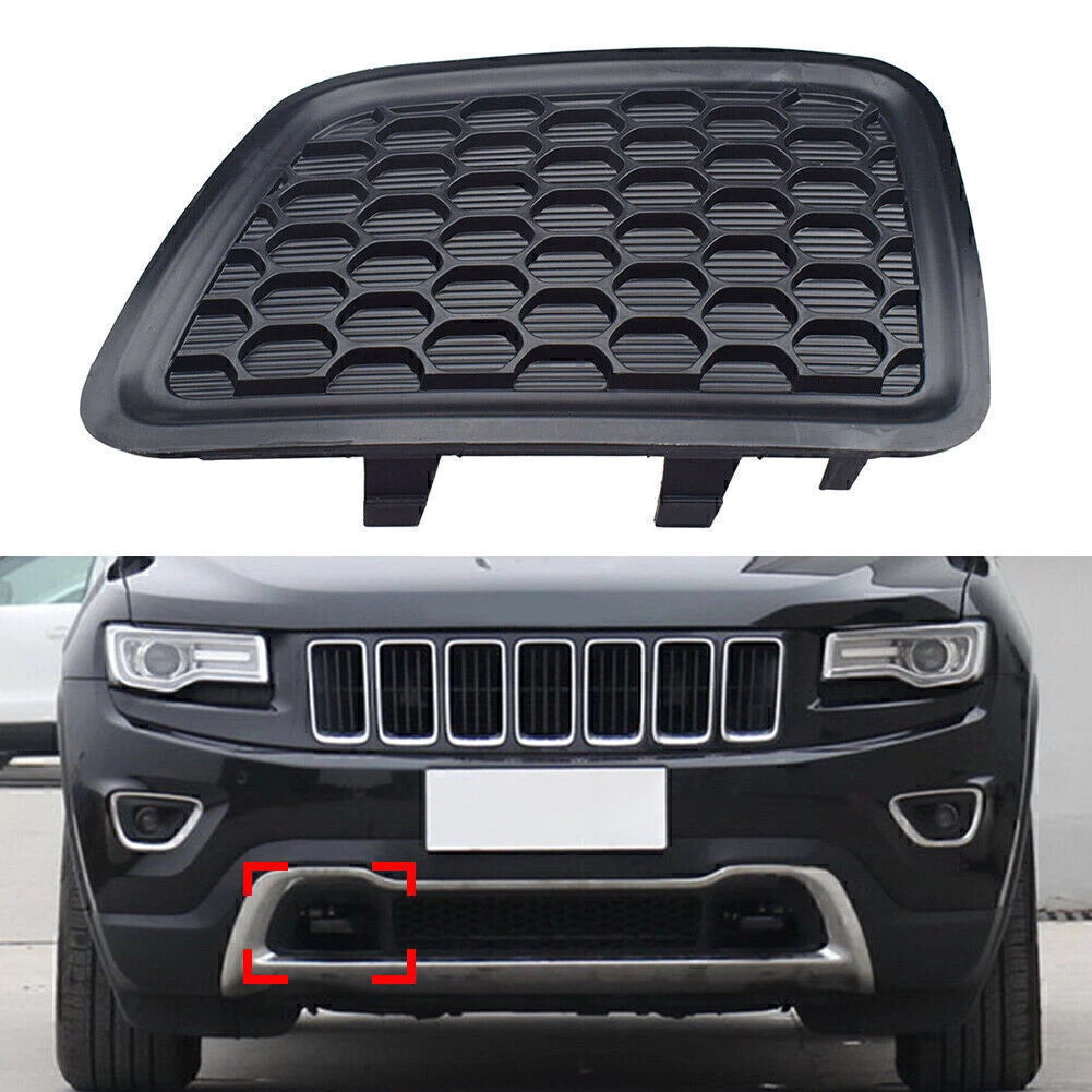 Right Side Lower Grille Tow Hook Insert For 2014-2016 Jeep Grand Cherokee Black