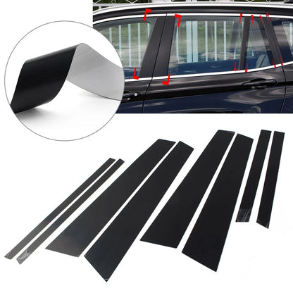 8 Pcs Car Bright Black Door Window Pillar Post Cover Trim For BMW X3 F25 2011-17