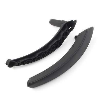 Car Door Trim Pull Handle Right Side Real Leather Fit for BMW X5 X6 E70 Black