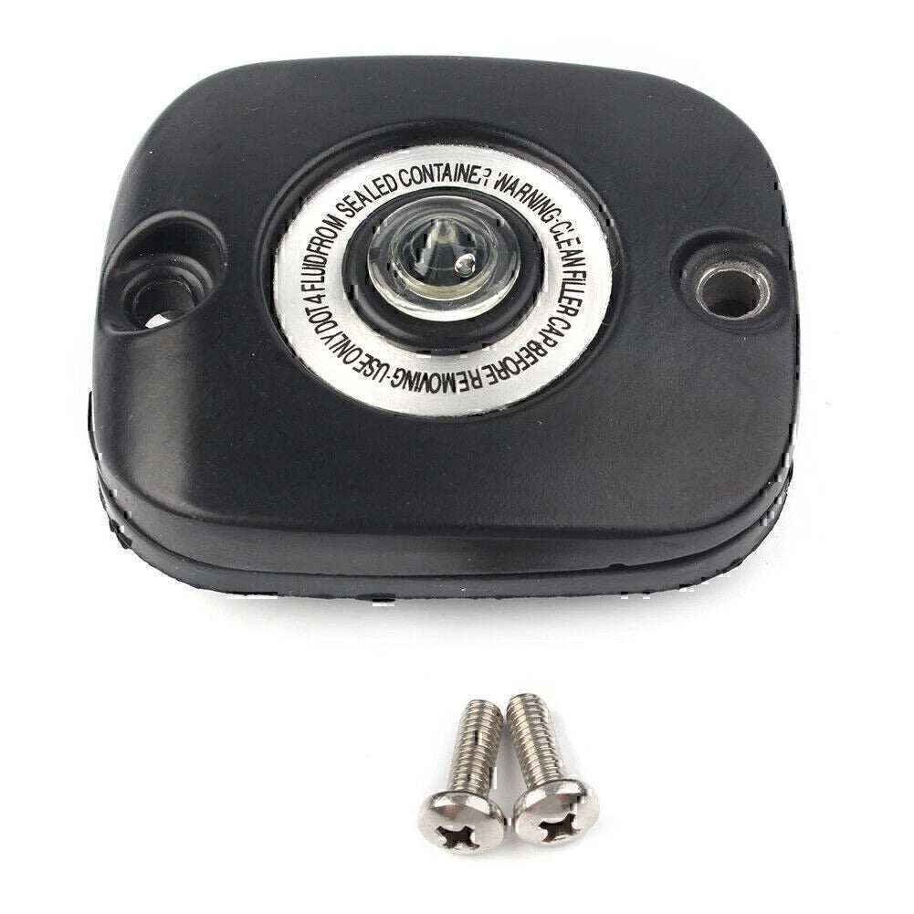 Black Front Brake Master Cylinder Cover For Harley Big Twin 96-up VRSC Sportster